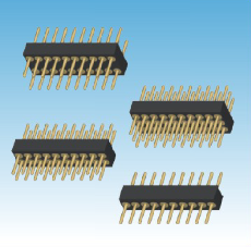 329. 产品名称: 1.27mm 圆针 单/双/三排 180度
