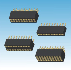 332. 产品名称: 1.27mm 圆孔 单/双/三排 180度