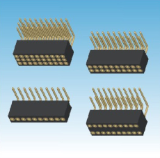 333. 产品名称: 1.27mm 圆孔 单/双/三排 90度