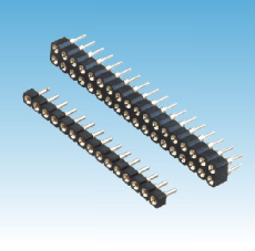 347. 产品名称: 2.54mm 圆孔 单/双/三排 180度