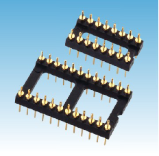 350. 产品名称: 2.54mm 圆针 IC座 180度 H3.0
