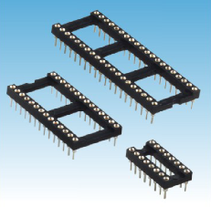 352. 产品名称: 2.54mm 圆孔  IC座 180度  H3.0