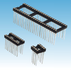 353. 产品名称: 2.54mm 圆孔 IC座 180度 长方PinH3.0