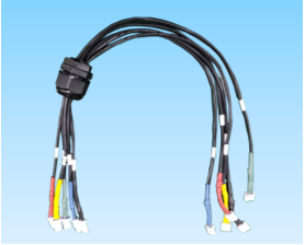 411. 产品名称：JST JWPF防水端子+XH2.54mm端子带M25/6孔防水接头订制新能源光伏设备外部风扇延长线