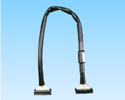 397. 产品名称：IDC2.0/2.54mm间距红边灰排线分线套玻纤管带锰锌圆磁环设备内部连接线（可订制）