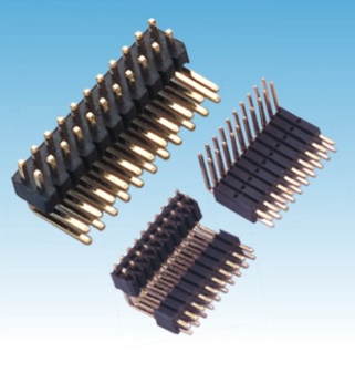 148.产品名称:1.27mm 排针 双排90度 单塑/双塑     