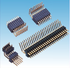 152. 产品名称: 1.27*2.54mm 排针 双排90度 单塑/多塑