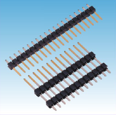 198. 产品名称: 2.54mm 排针 单排180度单塑/多塑