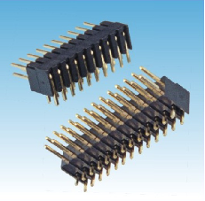 207. 产品名称: 2.54mm 排针 双排 90度 