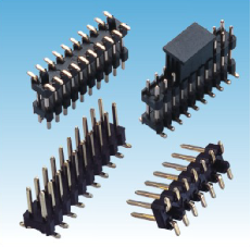 208. 产品名称: 2.54mm 排针 双排 SMT（带柱/夹持盖）