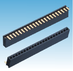 156. 产品名称: 1.27mm  排母 单排 190度