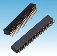 160. 产品名称: 1.27mm 排母 双排 90度
