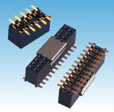 162. 产品名称: 1.27mm 排母 双排SMT(带内柱/夹持盖）