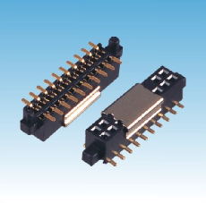 163. 产品名称: 1.27mm 排母 双排SMT(带大小外柱/夹持盖）