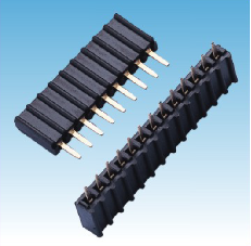 216. 产品名称: 2.54mm 排母 单排 180度 U端 波浪型