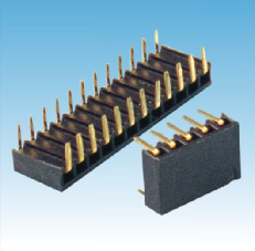 221. 产品名称: 2.54mm 排母 单排 侧插90度