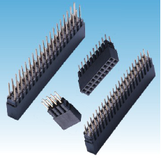 228. 产品名称: 2.54mm 排母 双排 180度Y端 加塑胶