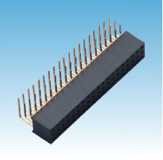 248. 产品名称: 2.54mm 排母 三排 90度 Y端 